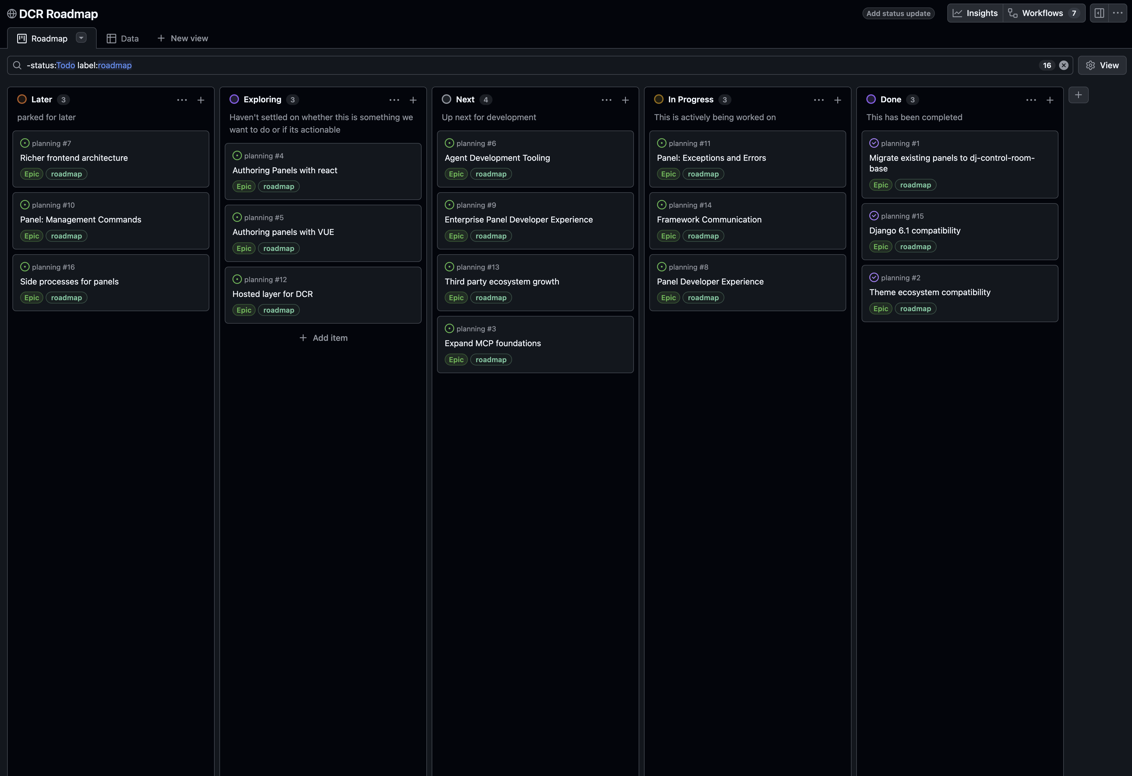 Roadmap Screenshot